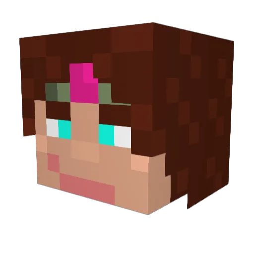 RealTaric Minecraft avatar head, 3D render