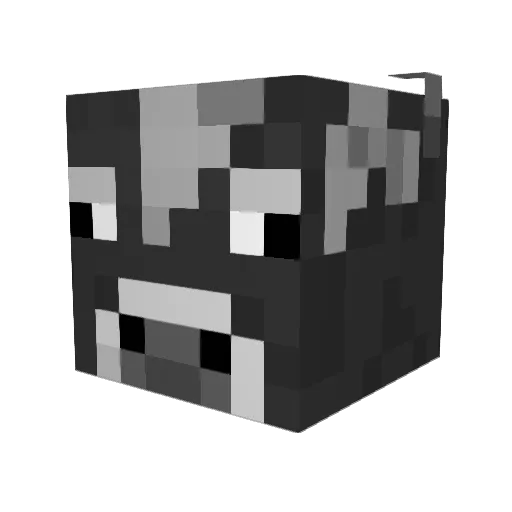 RealTaurus Minecraft avatar head, 3D render