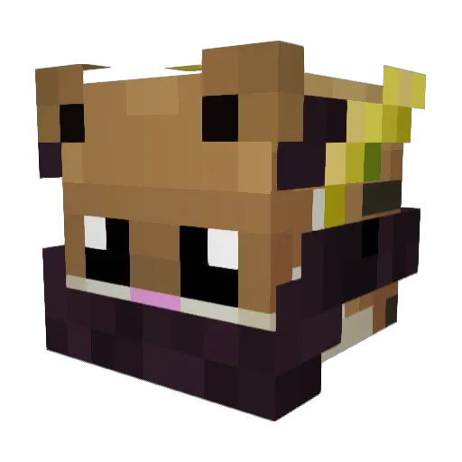 RealTimex3 Minecraft avatar head, 3D render