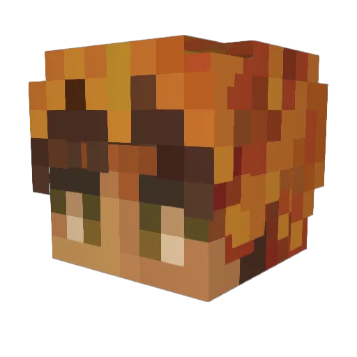 RealTragedy Minecraft avatar head, 3D render