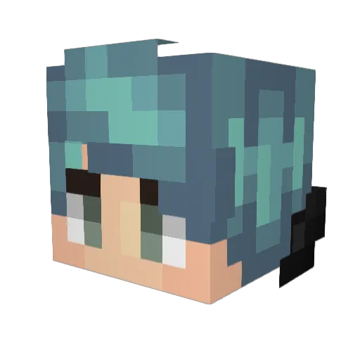 RealTrollzous Minecraft avatar head, 3D render