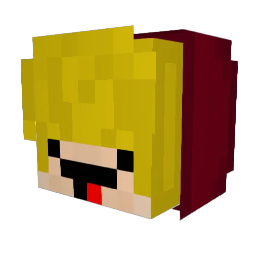 RealTub Minecraft avatar head, 3D render