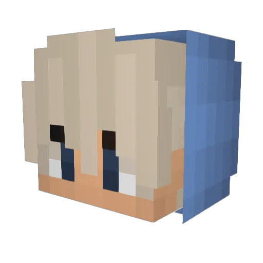 RealUsain Minecraft avatar head, 3D render
