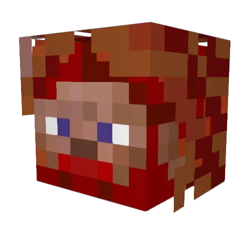 RealVoltar Minecraft avatar head, 3D render
