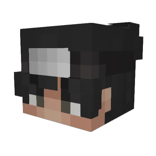 RealWasabi Minecraft avatar head, 3D render