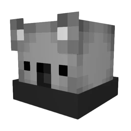 RealWhyY Minecraft avatar head, 3D render