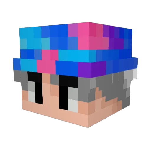 RealWithMe Minecraft avatar head, 3D render