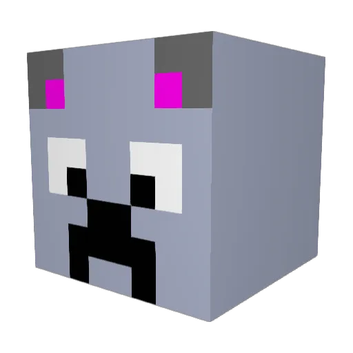 RealWolf72 Minecraft avatar head, 3D render