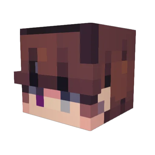 RealYuri Minecraft avatar head, 3D render