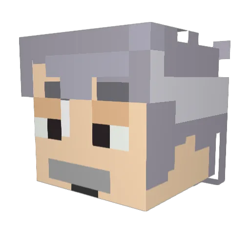 RealZomikaze Minecraft avatar head, 3D render