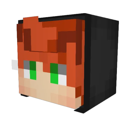 RealZov Minecraft avatar head, 3D render