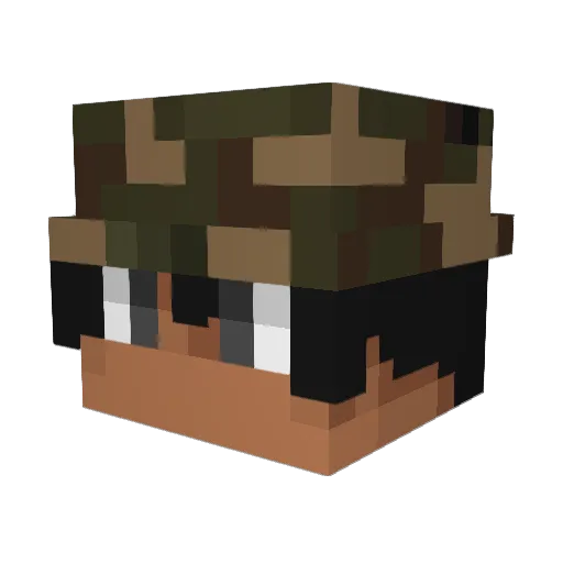 RealZzLeMaGe Minecraft avatar head, 3D render