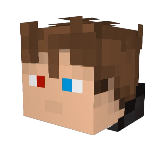 Real_Dan Minecraft avatar head, 3D render