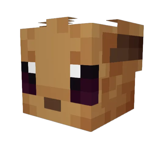Real_EeVee Minecraft avatar head, 3D render