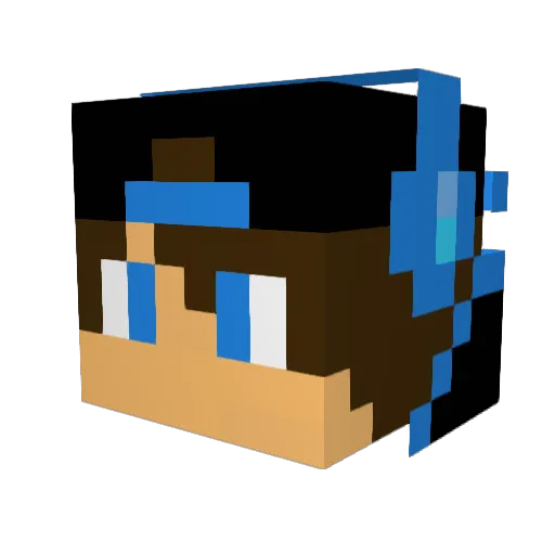 Real_Gamer_ Minecraft avatar head, 3D render