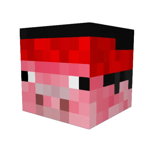 Real_Hambo Minecraft avatar head, 3D render
