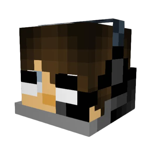Real_Jamie Minecraft avatar head, 3D render