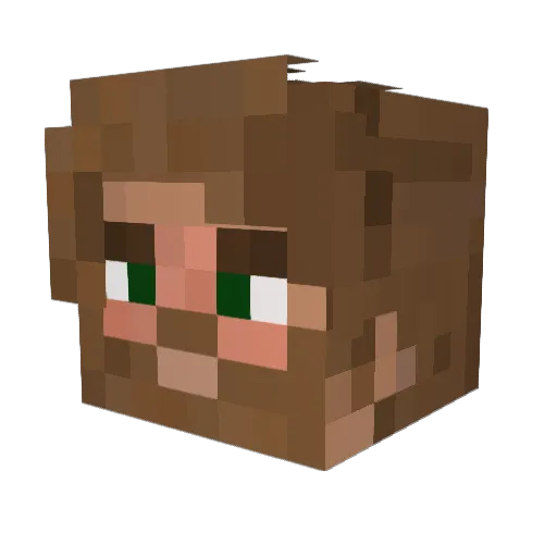 Real_JeffBezos Minecraft avatar head, 3D render