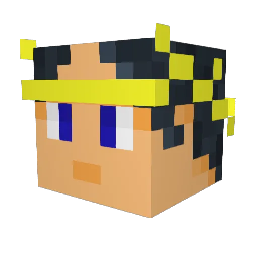 Real_King_David Minecraft avatar head, 3D render
