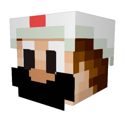 Real_Man12 Minecraft avatar head, 3D render
