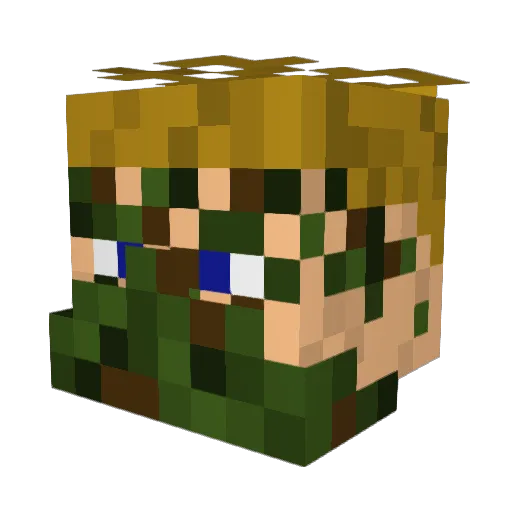 Real_Mitch Minecraft avatar head, 3D render