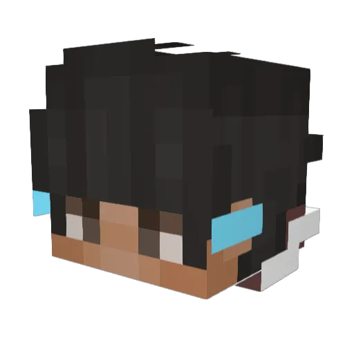 Real_Myst Minecraft avatar head, 3D render
