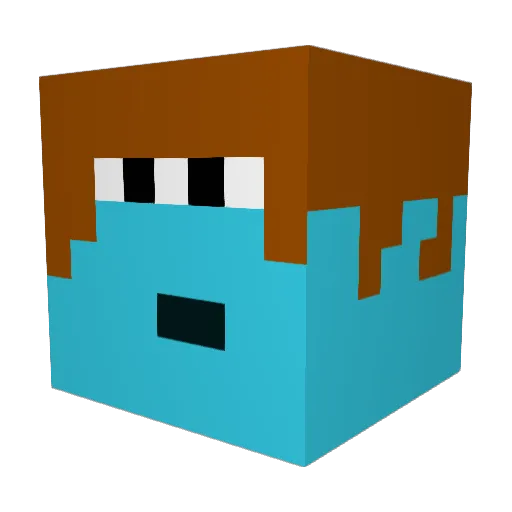 Real_Name1 Minecraft avatar head, 3D render