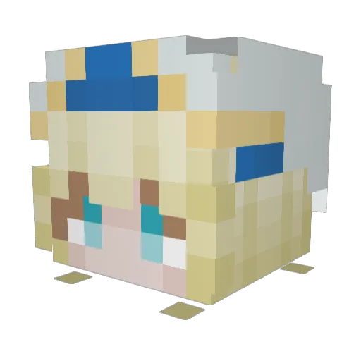 Real_Nova06 Minecraft avatar head, 3D render