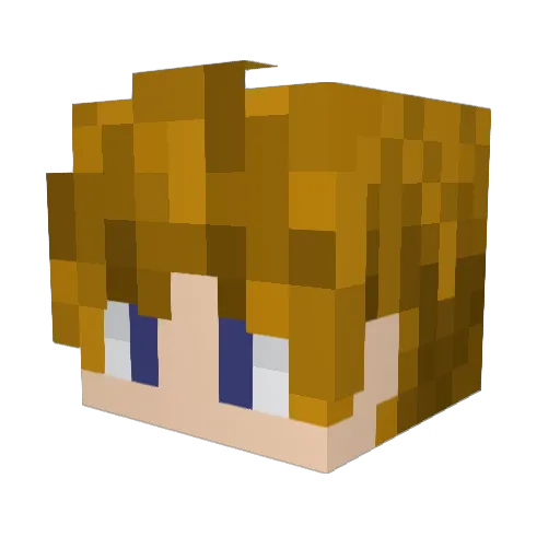 Real_Rayge Minecraft avatar head, 3D render