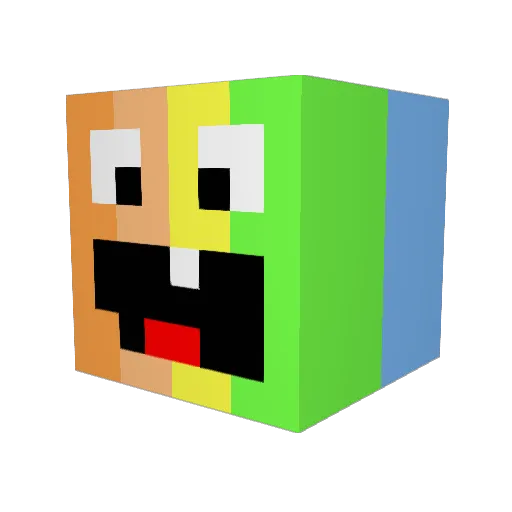 Real_Sociedad Minecraft avatar head, 3D render
