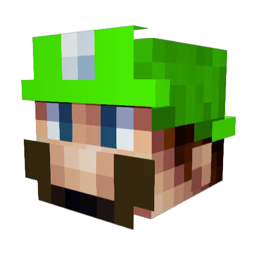 Real_Weegee Minecraft avatar head, 3D render