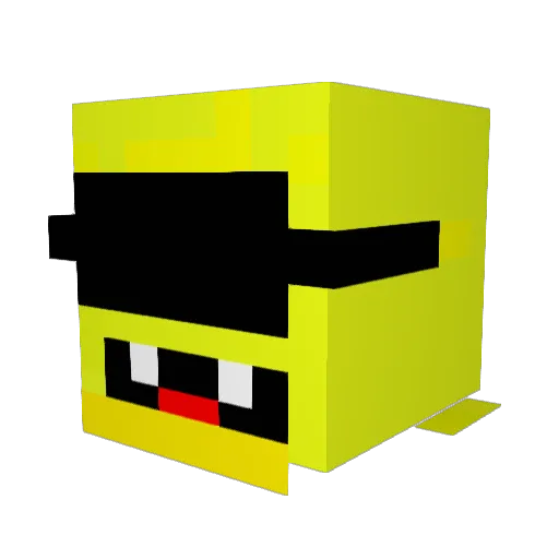 Real_Wraith Minecraft avatar head, 3D render
