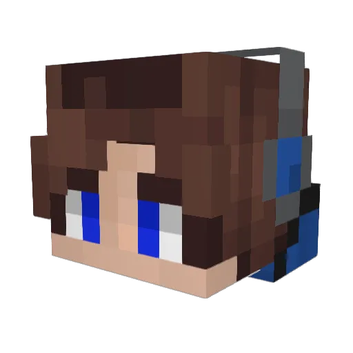 Real__X Minecraft avatar head, 3D render