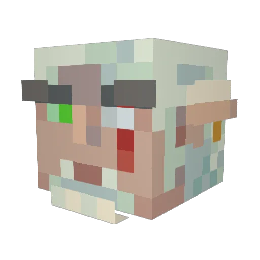 Realany Minecraft avatar head, 3D render