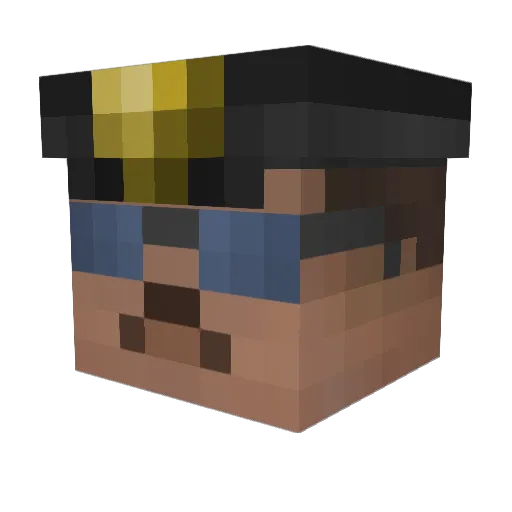 Realax Minecraft avatar head, 3D render