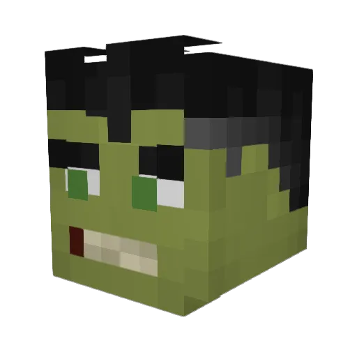 Realder89 Minecraft avatar head, 3D render