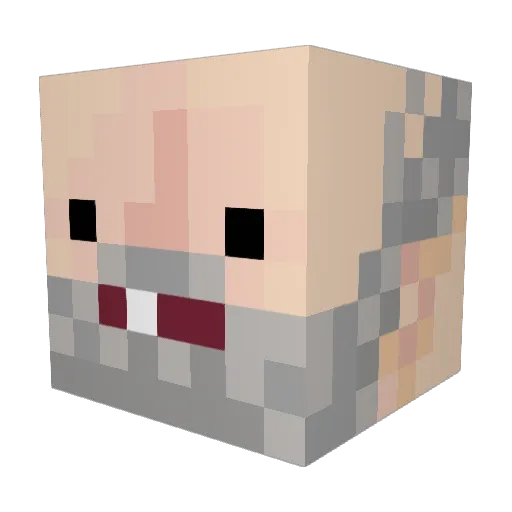 Realfayqo Minecraft avatar head, 3D render