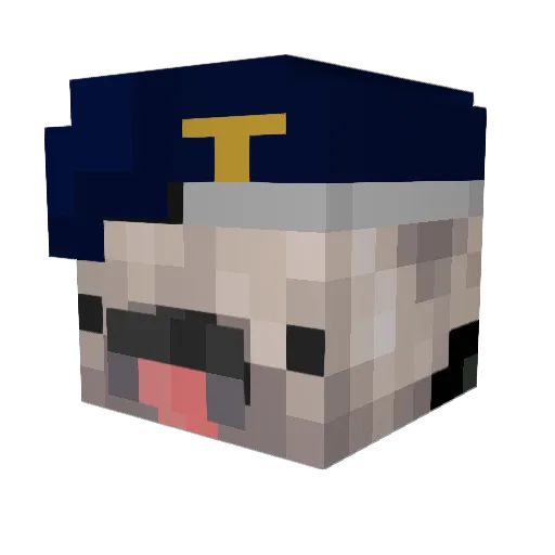 Realfox82 Minecraft avatar head, 3D render