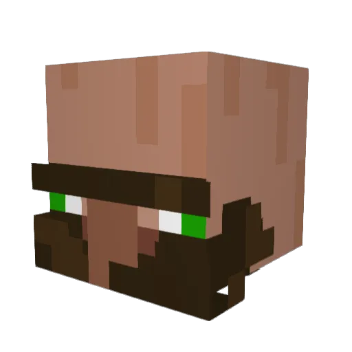 Realism100 Minecraft avatar head, 3D render
