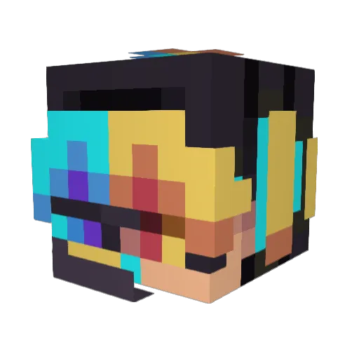 Realistic_Water Minecraft avatar head, 3D render