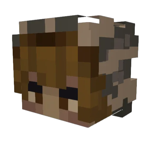 Realityxen Minecraft avatar head, 3D render