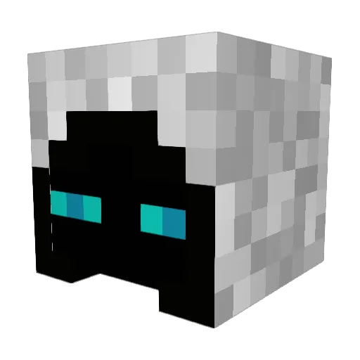 Realkingston Minecraft avatar head, 3D render