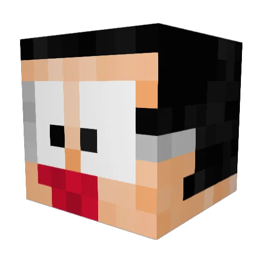 Reallamb Minecraft avatar head, 3D render