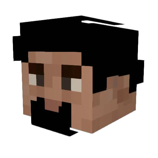 ReallyBIGDoor Minecraft avatar head, 3D render