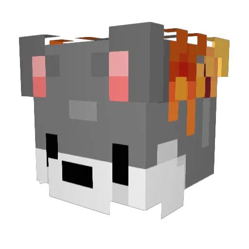 ReallyOrange Minecraft avatar head, 3D render