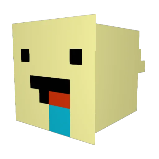 ReallyWetDragon Minecraft avatar head, 3D render