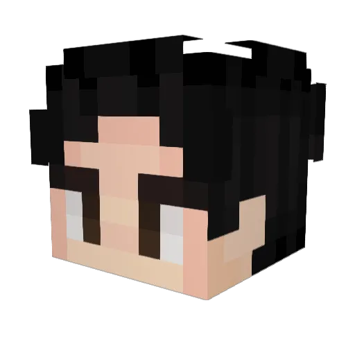 Reallyspeechles Minecraft avatar head, 3D render