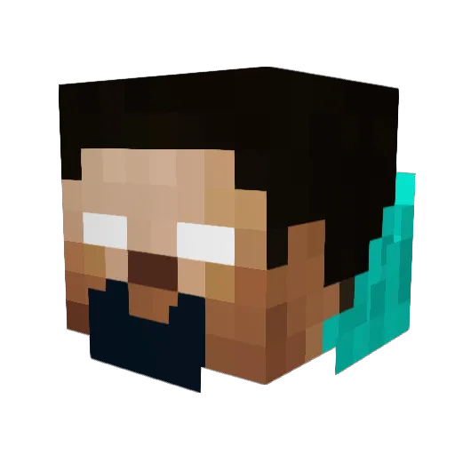 RealmBoy Minecraft avatar head, 3D render