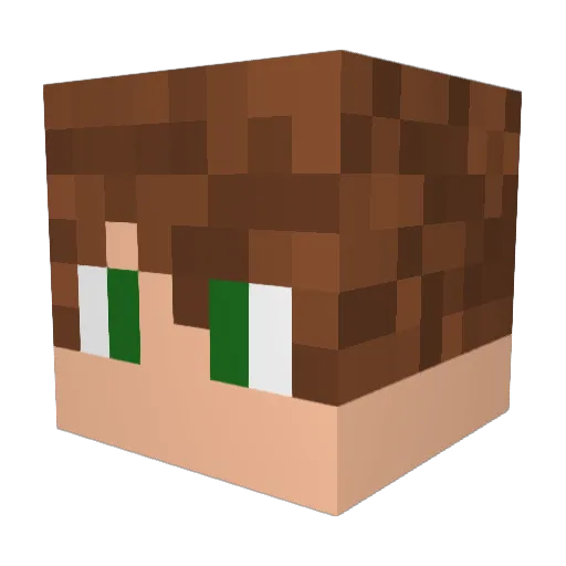 RealmWander Minecraft avatar head, 3D render