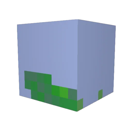 RealmXV Minecraft avatar head, 3D render